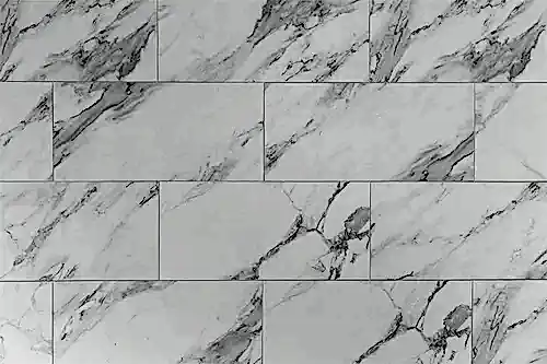 Audacity 12mm Laminate Tile White Marble Built-in Underlay