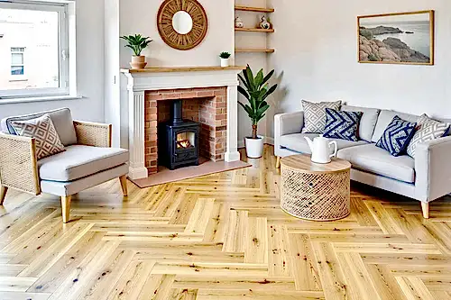 Home Choice Engineered European Rustic Oak Herringbone Flooring 14mm x 150mm Natural Matt Lacquered