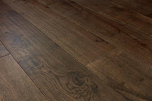 Galleria Professional Engineered European Rustic Oak Flooring 14mm x 190mm Deep Forest Brown Brown Lacquered