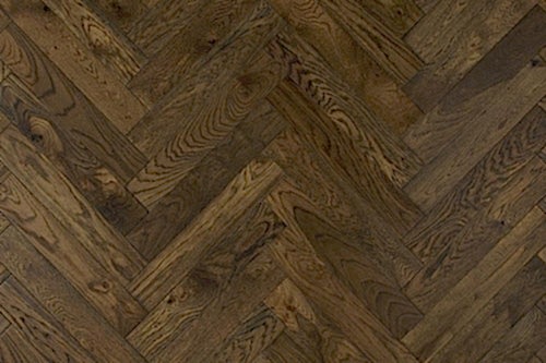 Galleria Professional Engineered Rustic Oak Herringbone Flooring 20mm x 90mm Tawny Brown Lacquered