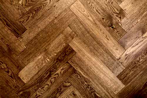 Home Choice Herringbone Engineered European Rustic Oak Flooring 14mm x 130mm Brown Sugar Lacquered