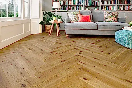 Home Choice Herringbone Engineered European Rustic Oak Flooring 14mm x 130mm Toffee Oiled