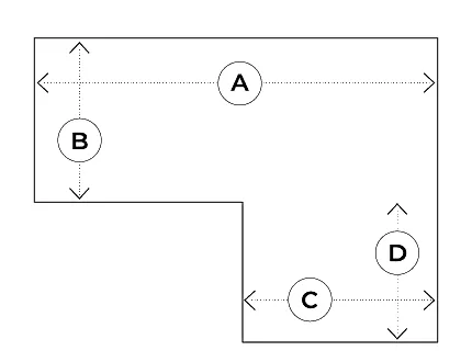 How to measure your floor, a complicated room layout