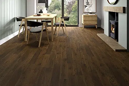 Home Choice Engineered Rustic Oak Flooring 14mm x 125mm Roasted Pecan Lacquered