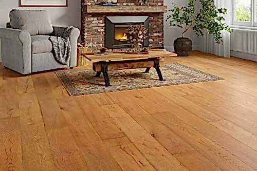 Galleria Engineered Rustic Oak Flooring 20mm x 190mm Conrad Brushed UV Lacquered