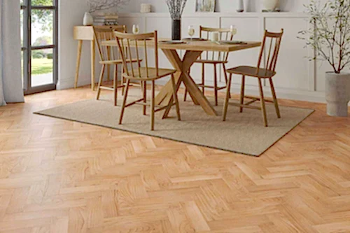 Home Choice Engineered Rustic Oak Herringbone 10mm x 80mm Natural Smooth UV Lacquered