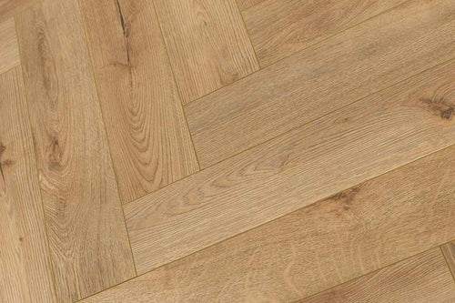 Series Woods 8mm Herringbone Laminate Flooring Sand Oak