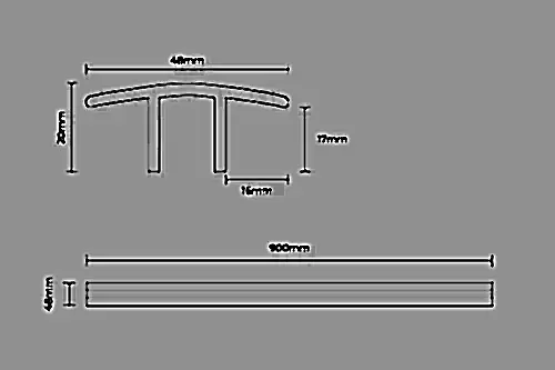 Series Laminate Door Profile 0.9m Light Oak