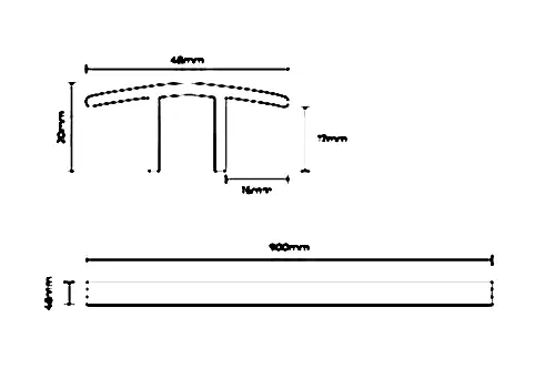 Series Laminate Door Profile 0.9m Golden Oak