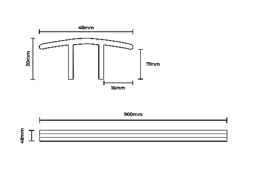 Series Laminate Door Profile 0.9m Old White