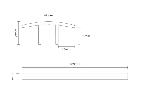 Series Laminate Door Profile 0.9m Harvest Oak