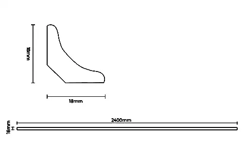 Series Laminate Scotia 2.4m Harvest Oak