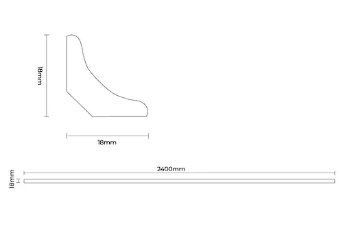 Series Laminate Scotia 2.4m White Oak