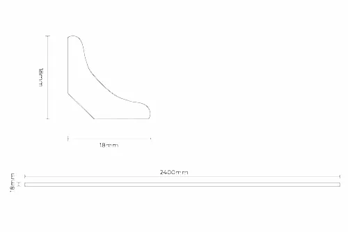 Series Laminate Scotia 2.4m Black Cherry