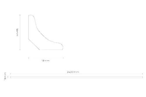 Series Laminate Scotia 2.4m Black Brown