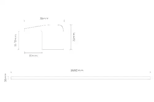 Solid Hardwood End Profile 2m Pearl