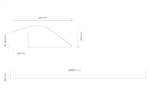 Solid Hardwood Ramp Profile Oak 2m