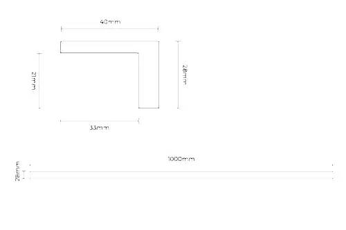Solid Hardwood Stair Nosing 1m Espresso Natural Oak