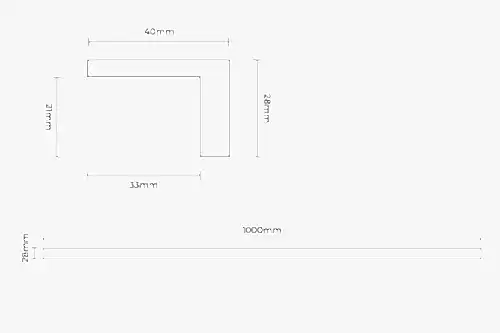Solid Hardwood Stair Nosing 1m White Fumed