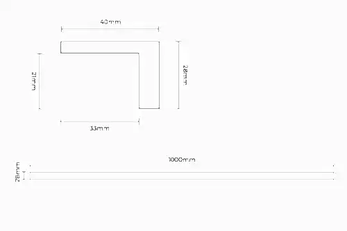 Solid Hardwood Stair Nosing 1m White Wash