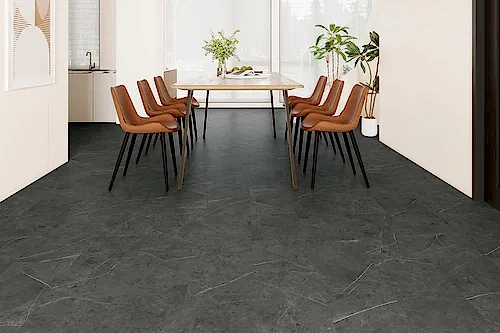 Spectra Luxury Rigid Core Click Vinyl Slate Grey Tile Built-In Underlay