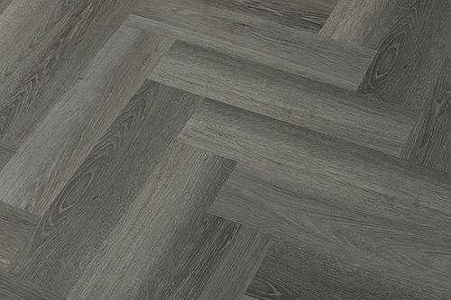 Spectra Luxury Rigid Core Click Vinyl Pewter Grey Herringbone Built-in Underlay