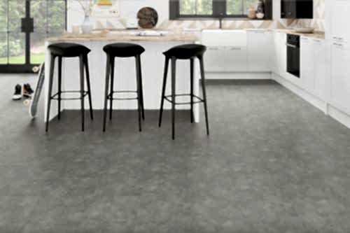 Spectra Luxury Rigid Core Click Vinyl Smoke Grey Tile Built-in Underlay