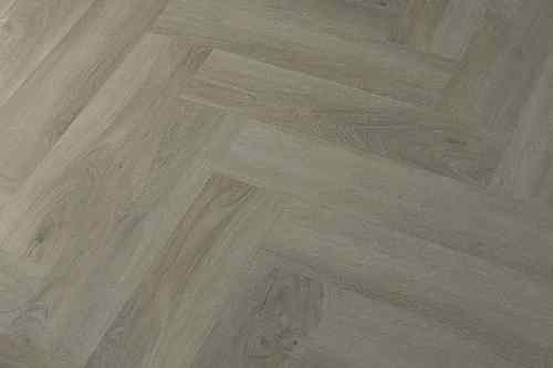 Spectra Luxury Rigid Core Click Vinyl Soft Pebble Grey Herringbone Built-in Underlay