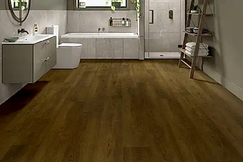 Spectra Luxury Rigid Core Click Vinyl Gingerbread Oak Plank Built-in Underlay