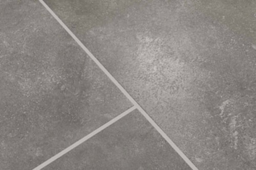 Audacity Rigid Core Pre-Grout Click Vinyl Iron Grey Tile Built-in Underlay
